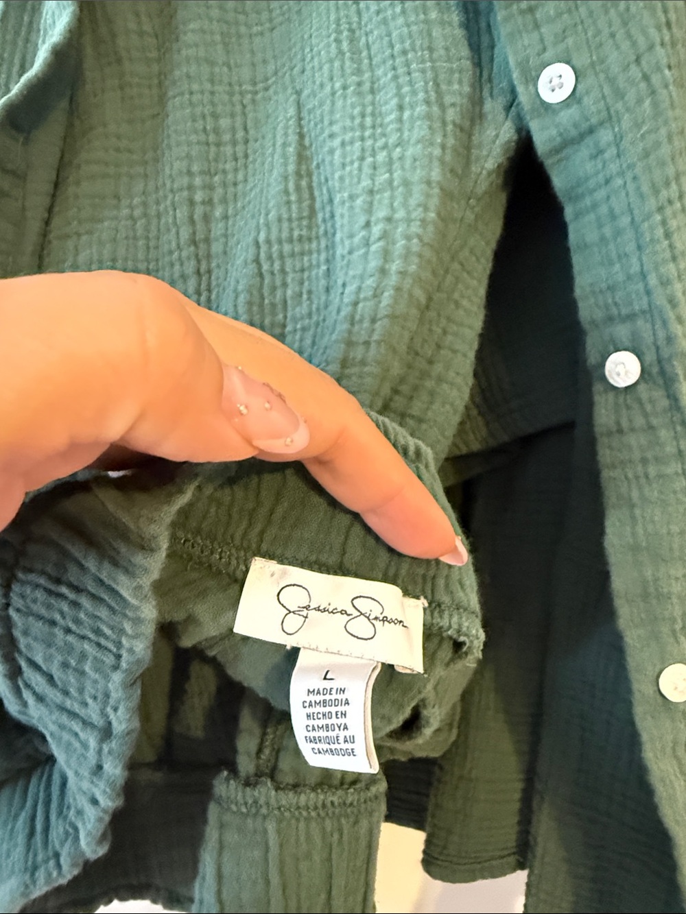 Jessica Simpson Shirt and pant set  - Forest Green - Picture 3 of 3